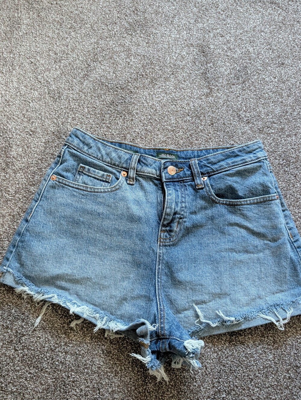 Wild Fable High-Rise Rolled Cuff Frayed Denim Shorts - Size 6/28R
